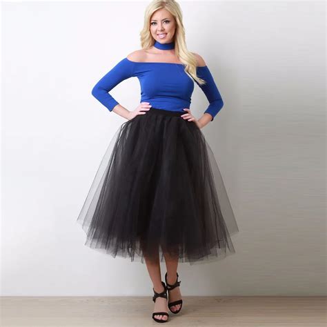 mid length tulle skirt.